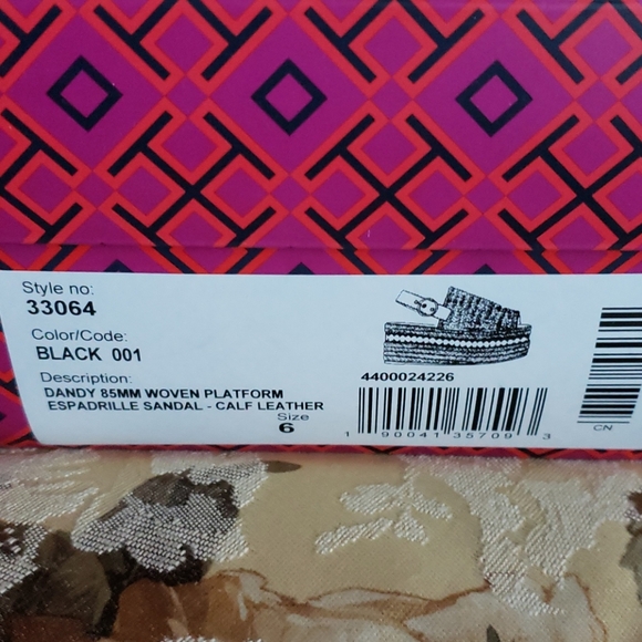NWT! TORY BURCH DANDY WOVEN PLATFORM 6 - Picture 5 of 5